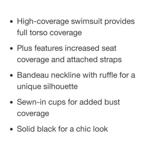 Kona Sol crochet flounce high coverage one piece swimsuit Black Size S - Picture 4 of 9